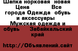 Шапка норковая, новая › Цена ­ 5 000 - Все города Одежда, обувь и аксессуары » Мужская одежда и обувь   . Забайкальский край